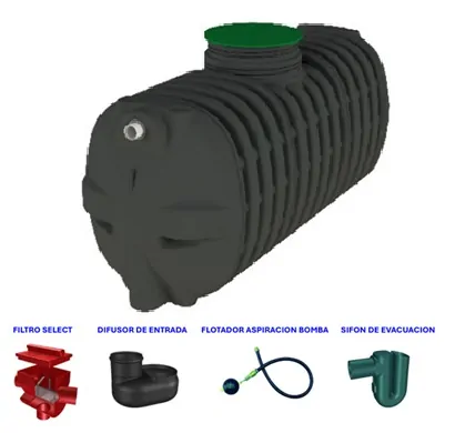Deposito Reutilizacion pluviales 2500 litros