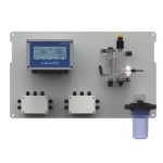 Panel analizador de cloro, pH, redox, conductividad, turbidez s102