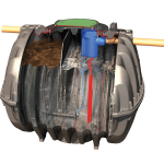 Dep. ONE2CLEAN vista exterior con cúpula micro - depuradora oxidación total 10 habitantes